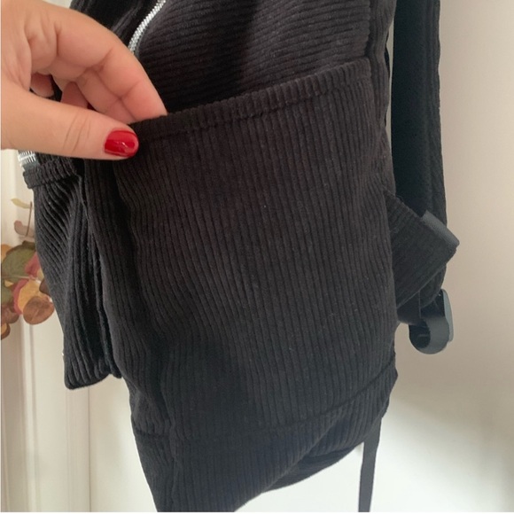 Victoria's Secret PINK Corduroy Backpack, Black EUC - Picture 5 of 16